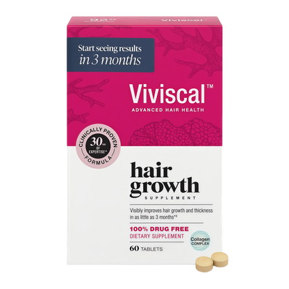 Viviscal Hair Growth Supplements For Women For Thicker, Fuller Hair, Nourishes Thinning & Loss, With Proprietary Collagen Complex, 60 Tablets, 1 Month Supply
