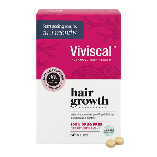 Viviscal Hair Growth Supplements For Women For Thicker, Fuller Hair, Nourishes Thinning & Loss, With Proprietary Collagen Complex, 60 Tablets, 1 Month Supply