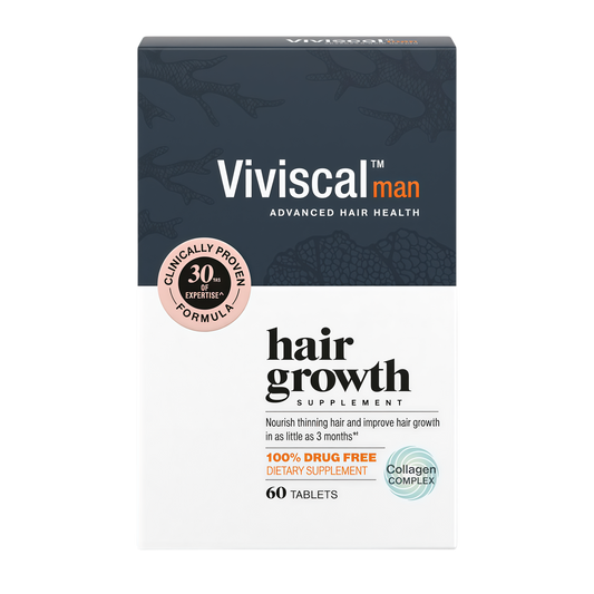 Viviscal Men's Hair Growth Supplements for Thicker FullerHair, Clinically Proven Collagen Complex, 180 Tablets 3Month Supply